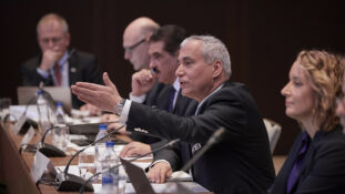 FEI Vice President, Ingmar de Vos speaking at The FEI Board Meeting 1, FEI General Assembly 2019 in Moscow (RUS). ©Fei/Gregg