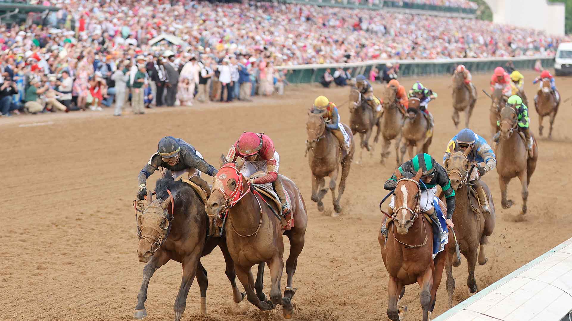 Fascia Per Capelli Kentucky Derby - Nodo Rosso Con Strass E Ciondoli A Ferro Di Cavallo - Accessorio Equestre
