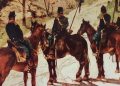 “Gruppo di Lancieri su strada” di Giovanni Fattori