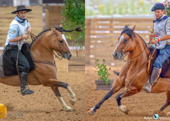 I vincitori della categoria Maschi e Femmine: a sinistra ÓPIO DA BARAÚNA con RAUL TEIXEIRA LIMA (ph: Mauricio Vinhas) - a destra INDIA ENVENENADA DEL CHAMAME con GABRIEL VIOLA MARTY (ph: Felipe Ulbrich)