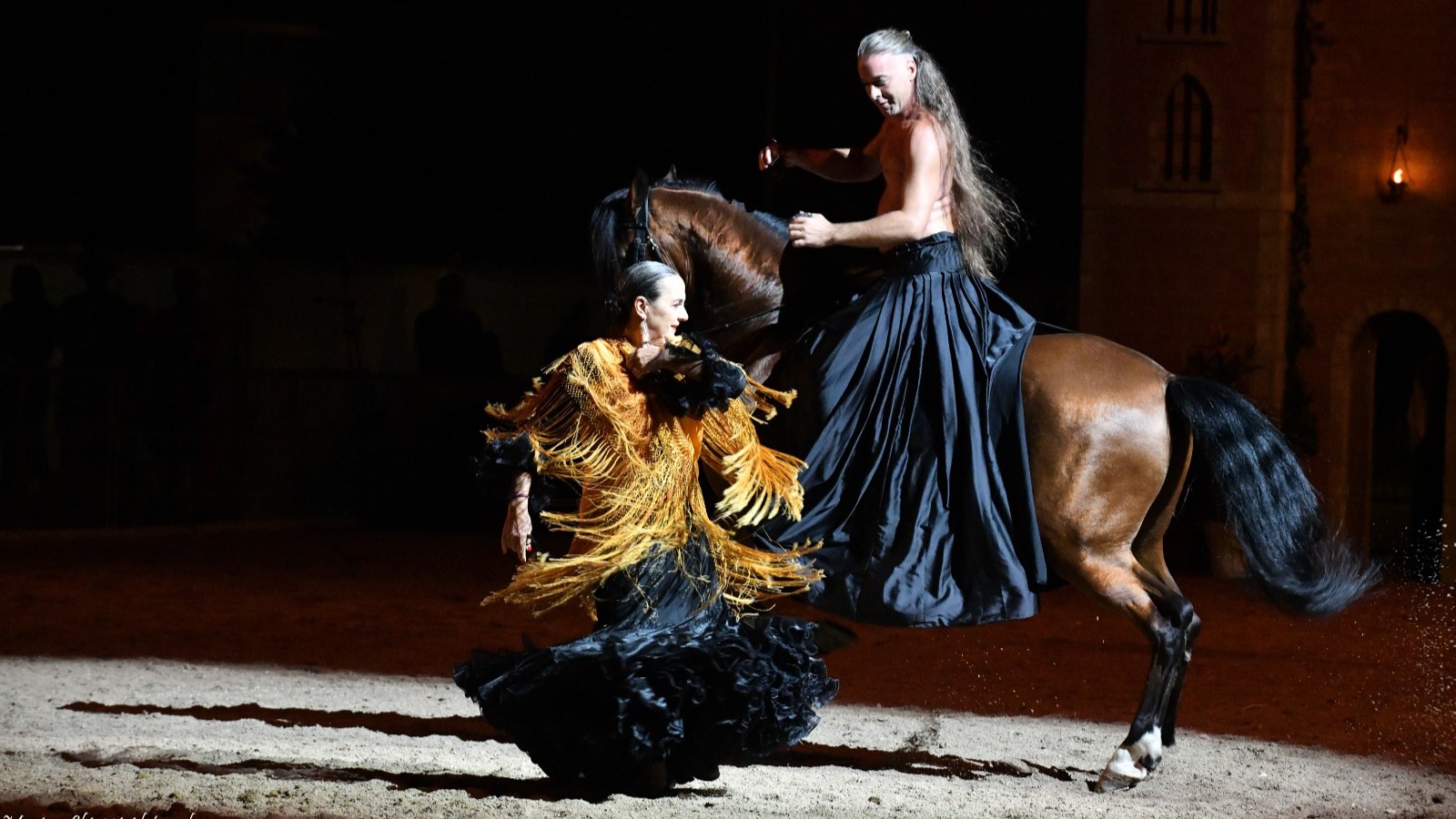 CINZIA ANA CORTEJOSA E RUDI BELLINI E CARAMELO GALA EQUESTRE CITTA DI CASCIA 2025 . FOTO DI MASSIMO CHIAPPINI
