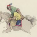 Jules Arsene after Garnier   Monkey riding a horse colour litho   MeisterDrucke 1032736 120x120