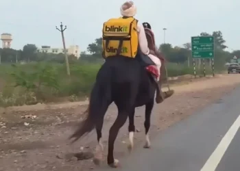 India: la spesa arriva a cavallo